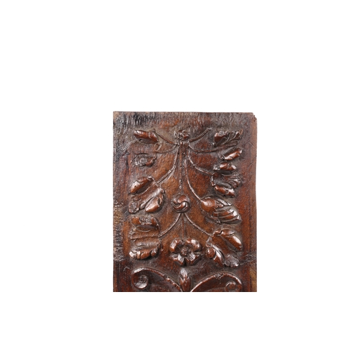 229 - A 16TH CENTURY OAK PANEL, CIRCA 1520-50. Designed with a Tree of Life, with budding hops,  height ... 