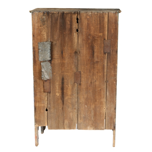 63 - A 19TH CENTURY AMERICAN PIE SAFE CUPBOARD. The rectangular top above a pair doors inset with pierced... 