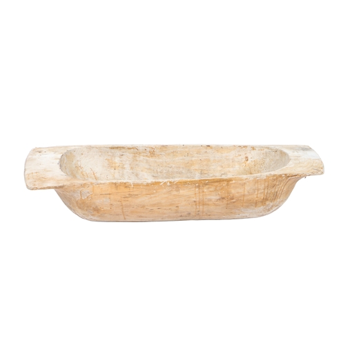 76 - A LARGE GEORGE III SYCAMORE DOUGH OR SALTING TROUGH, CIRCA 1800. Of deep rounded rectangular form, 1... 