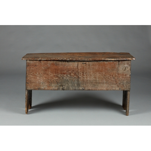 11 - A RARE HENRY VII/HENRY VIII, TUDOR OAK AND POLYCHROME CARVED BOARDED CHEST, CIRCA 14901520. A rare ... 