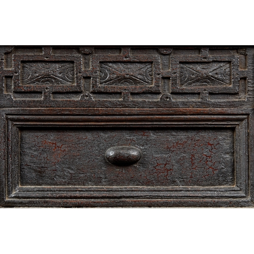 15 - A RARE ELIZABETHAN OAK BOX TOP CABINET OF DRAWERS, WEST COUNTRY, EXETER, CIRCA 1580-1600. A rare and... 