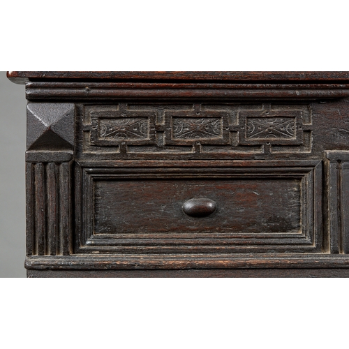 15 - A RARE ELIZABETHAN OAK BOX TOP CABINET OF DRAWERS, WEST COUNTRY, EXETER, CIRCA 1580-1600. A rare and... 