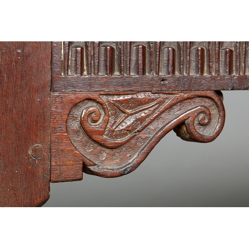 23 - A FINE AND PROVENANCED JAMES / CHARLES I SIX LEG OAK REFECTORY TABLE, HASELOUR HALL, STAFFORDSHIRE, ... 