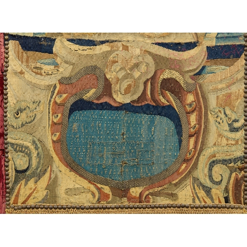 33 - A LATE 16TH CENTURY TAPESTRY SCREEN, BRUSSELS, CIRCA 15801600. Two sections of Brussels tapestry ... 