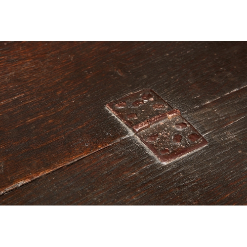 47 - A RARE AND UNUSUAL LANCASHIRE OAK BOX SEATED ARMCHAIR, FROM EAST BARSHAM MANOR, NORFOLK, CIRCA 1660-... 