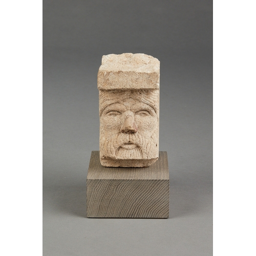 5 - A MEDIEVAL 15TH CENTURY OOLITIC LIMESTONE GREEN MAN CORBEL HEAD, ENGLISH, CIRCA 140O1450. A fine qu... 