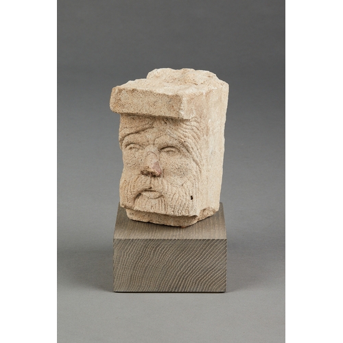 5 - A MEDIEVAL 15TH CENTURY OOLITIC LIMESTONE GREEN MAN CORBEL HEAD, ENGLISH, CIRCA 140O1450. A fine qu... 