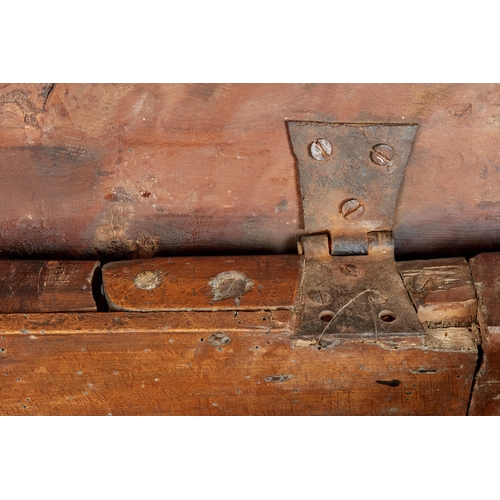 52 - A RARE GEORGE II/GEORGE III YEW DEMI-LUNE FOLDING BOX-TOP TABLE, ENGLISH, CIRCA 1730-1750. The figur... 