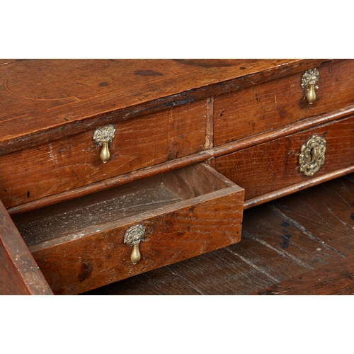 62 - A RARE WILLIAM & MARY/QUEEN ANNE INLAID WRITING DESK ON STAND, CIRCA 1685-1705. The moulded top inla... 