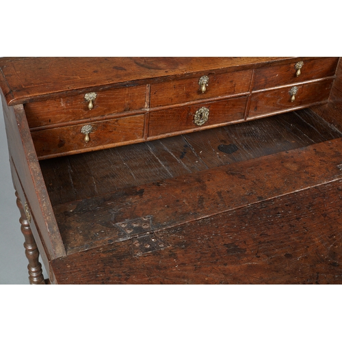 62 - A RARE WILLIAM & MARY/QUEEN ANNE INLAID WRITING DESK ON STAND, CIRCA 1685-1705. The moulded top inla... 