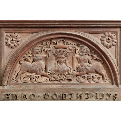 66 - RARE HENRY VIII TUDOR OVERDOOR, NOSTELL PRIORY, WYNN OF GWYDYR AND PLAS MAWR, NORTH WALES, DATED 153... 