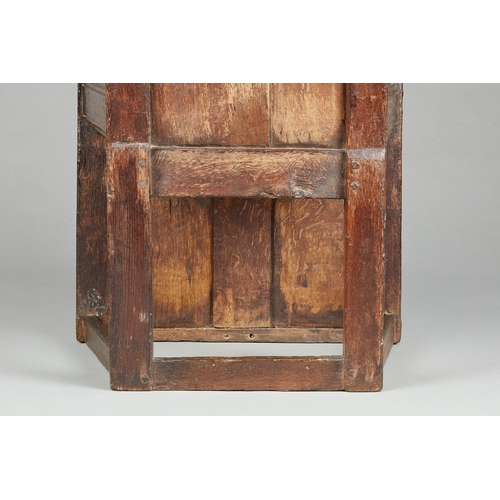 80 - AN INCREDIBLY RARE TUDOR HENRY VII/HENRY VIII OAK ENCLOSED ARMCHAIR, ENGLISH, CIRCA 1500-1530. The p... 