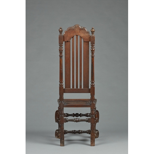 97 - A RARE AND PROVENANCED SET OF TWELVE CAROLEAN HIGH BACK CHAIRS, LITTLECOTE HOUSE, BERKSHIRE, CIRCA 1... 