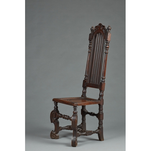 97 - A RARE AND PROVENANCED SET OF TWELVE CAROLEAN HIGH BACK CHAIRS, LITTLECOTE HOUSE, BERKSHIRE, CIRCA 1... 