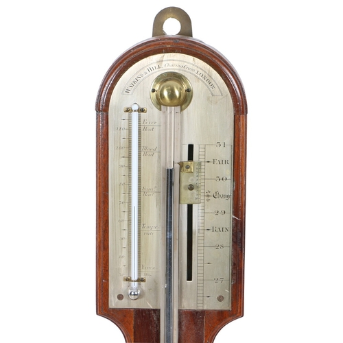 A FIRST HALF OF THE 19TH CENTURY MAHOGANY STICK BAROMETER BY WATKINS ...