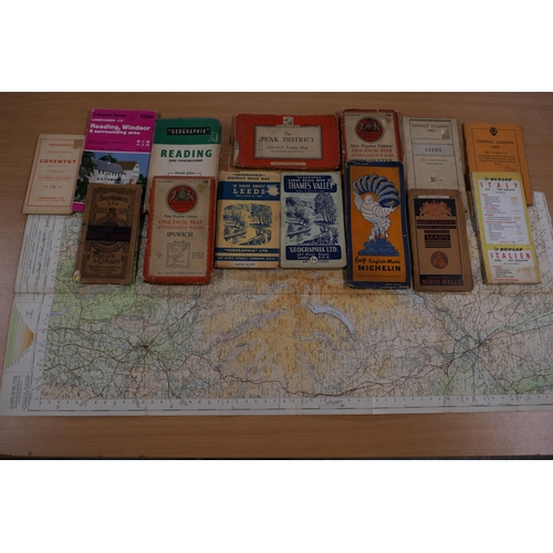 A collection of old road maps