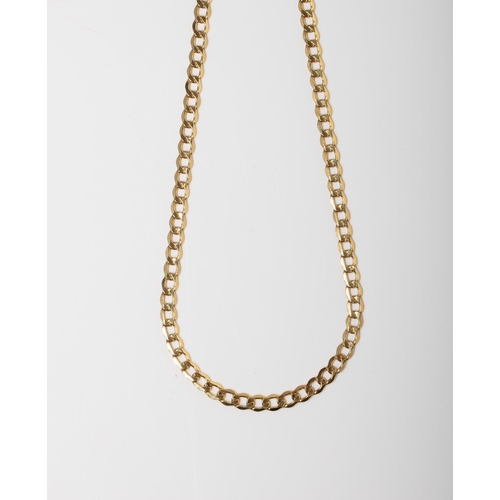 50 - A 9CT GOLD CURB CHAIN A 50cm long Curb chain crafted in 9ct yellow gold weighing 7.04 grams.