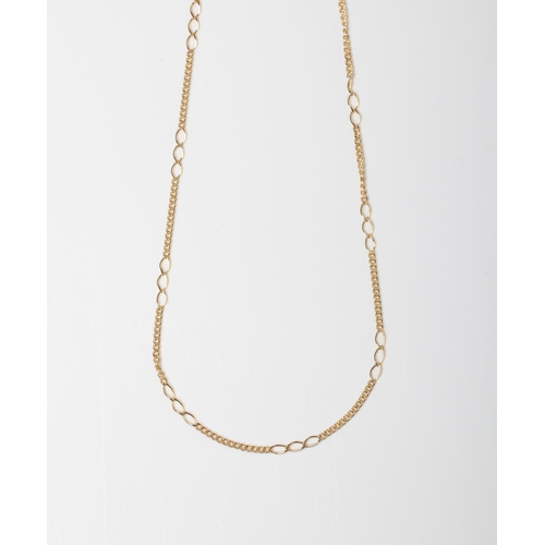 52 - A 9CT GOLD FANCY FIGARO CHAIN A 50cm long Figaro chain crafted in 9ct yellow gold weighing 1.7 grams... 