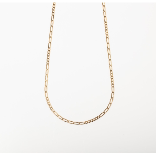 54 - A 9CT GOLD FANCY LINK CHAIN A 55cm long Fancy Link chain crafted in 9ct yellow gold weighing 3.16 gr... 