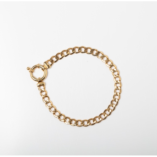 67 - A 9CT GOLD CURB BRACELET A 19cm long Curb bracelet with a Signoretti Clasp crafted in 9ct yellow gol... 