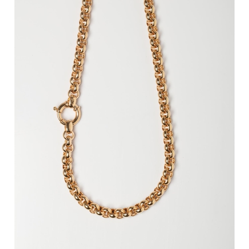 80 - A 9CT GOLD BELCHER CHAIN A 45cm long Belcher chain with a Signoretti Clasp crafted in 9ct yellow gol... 