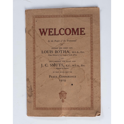 193 - WELCOME BY THE PEOPLE OF THE TRANSVAAL TO LOUIS BOTHA AND J. C. SMUTS ON THEIR RETURN FROM THE PEACE... 