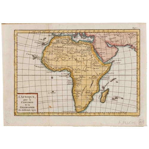 107 - Antoine Pluche - L'AFRIQUE, POUR LA CONCORDE DE LA GEOGRAPHIE DES DIFFERENT AGES