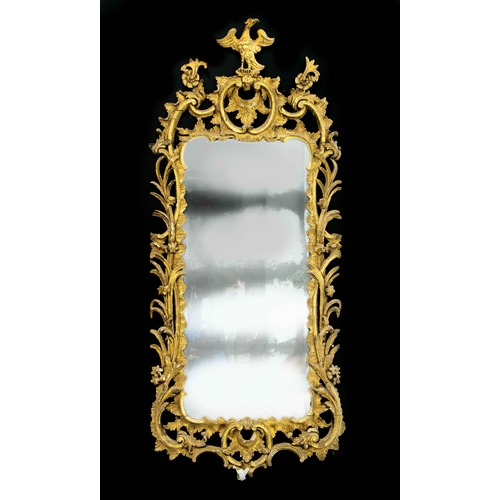 330 - A GEORGE III GILTWOOD MIRROR