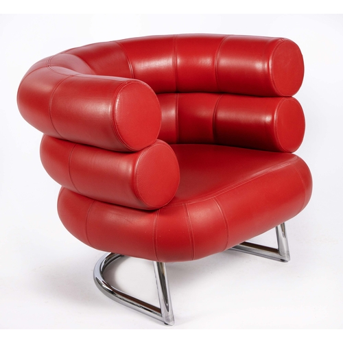 332 - A BIBENDUM CHAIR, DESIGNED IN 1926 BY EILEEN GRAY