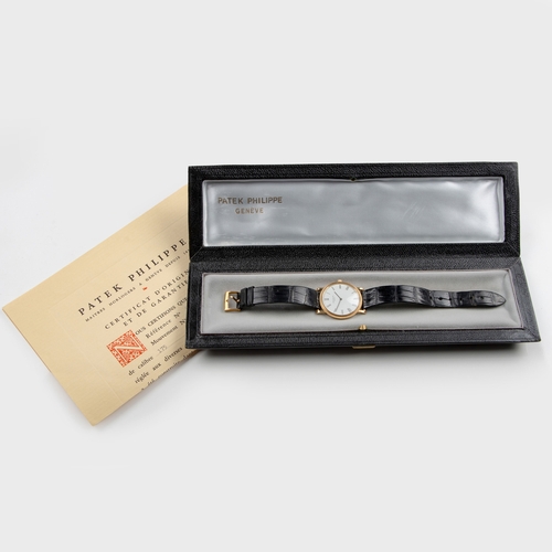 419 - A GENTLEMAN'S 18CT GOLD WRISTWATCH, PATEK PHILIPPE CALATRAVA, 1974