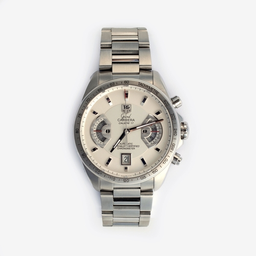 425 - A GENTLEMAN'S STAINLESS STEEL WRISTWATCH, TAG HEUER GRAND CARRERA CALIBRE 17 RS CHRONOGRAPH