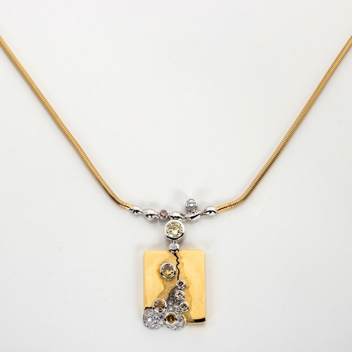 483 - A DIAMOND PENDANT NECKLACE, UWE KOETTER