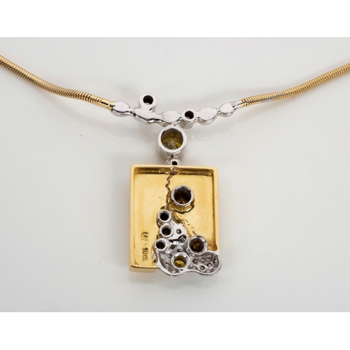 483 - A DIAMOND PENDANT NECKLACE, UWE KOETTER