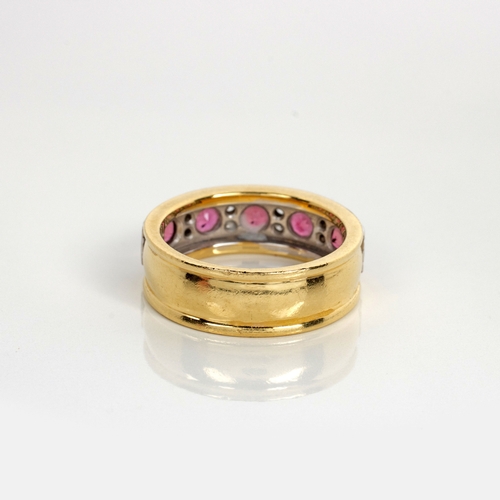 484 - A PINK TOURMALINE AND DIAMOND RING, UWE KOETTER