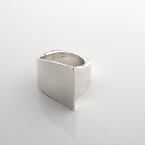 490 - A SILVER RING, DESIGNED BY BENT GABRIELSEN FOR GEORG JENSEN, DENMARK