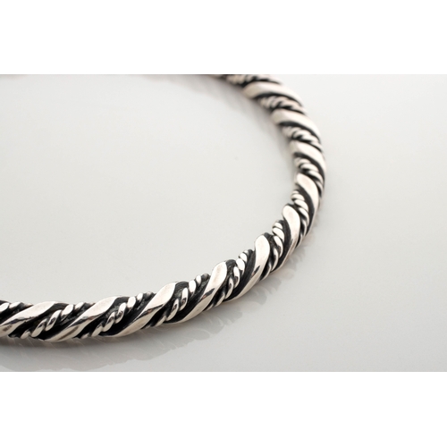 496 - A SILVER BANGLE, GEORG JENSEN, DENMARK