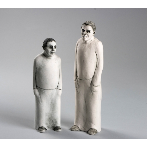 613 - ANN MARAIS (SOUTH AFRICAN 1948 - ): 'MAN IN WHITE ROBE' PORCELAIN FIGURE