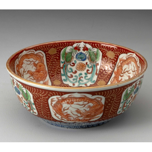 724 - A JAPANESE IMARI âFUKUROKUJUâ BOWL, MEIJI PERIOD, 1868 â 1912