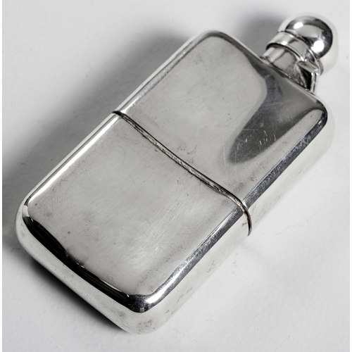 779 - A VICTORIAN SILVER HIP FLASK, FREDERICK BRADFORD MACREA, ARMY AND NAVY COOPERATIVE SOCIETY, LONDON, ... 