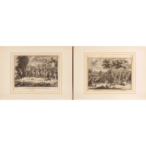 91 - TWO PRINTS OF SOUTHERN AFRICAN RITES, 18TH CENTURY - Bernard Picart after Kolbe