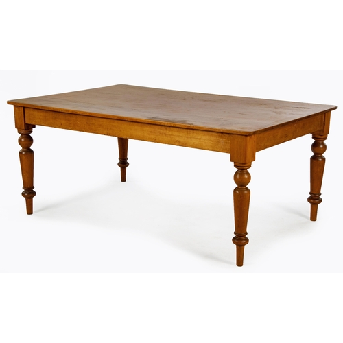 940 - A CAPE YELLOWWOOD AND OREGON PINE TABLE, LATE 19TH CENTURY