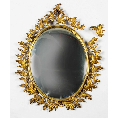 944 - A GILT-METAL MIRROR, 19TH CENTURY