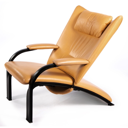 948 - A LEATHER UPHOLSTERED SPOT 698 ARMCHAIR, DESIGNED BY STEFAN HEILIGER FOR WK WOHNEN