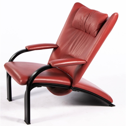 951 - A LEATHER UPHOLSTERED SPOT 698 ARMCHAIR, DESIGNED BY STEFAN HEILIGER FOR WK WOHNEN