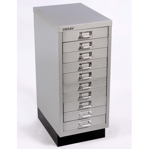 955 - A METAL FILING CABINET, MANUFACTURED BY BISLEY