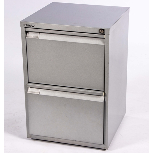 957 - A METAL FILING CABINET, MANUFACTURED BY BISLEY