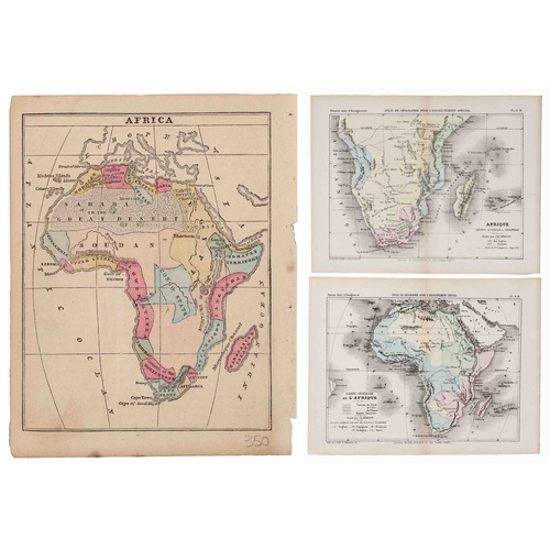 98 - THREE LATE 19TH CENTURY GEOGRAPHY SCHOOL ATLAS MAPS