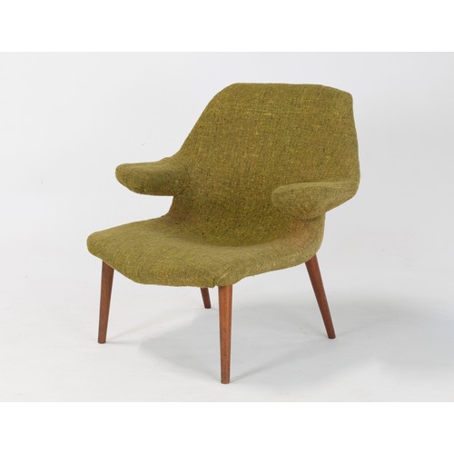 160 - A TEAK AND UPHOLSTERED CHAIR, 1960s