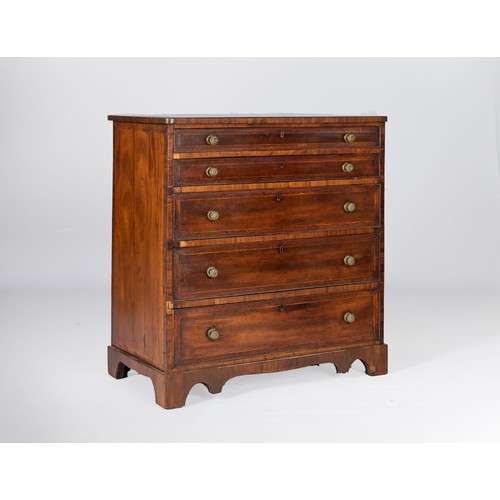 118 - A GEORGE III MAHOGANY CHEST-OF-DRAWERS