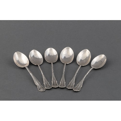 1066 - SIX GEORGE V SILVER COFFEE SPOONS, BIRMINGHAM, 1912